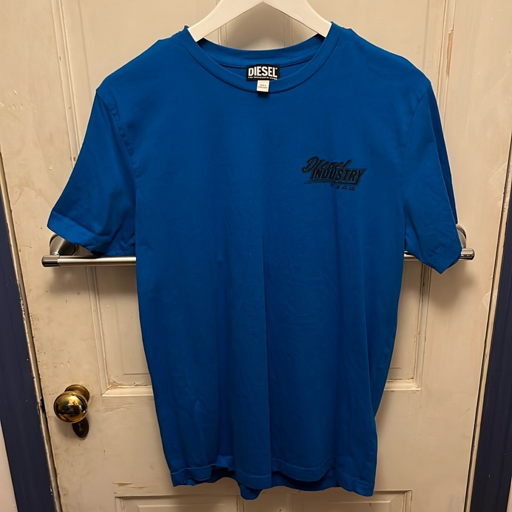 Diesel Blue Short Sleeve Tee Vibrant Logo